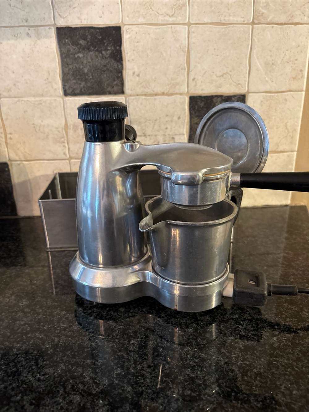 Vintage Vesuviana stovetop espresso and cappuccino maker manufactured by OMG